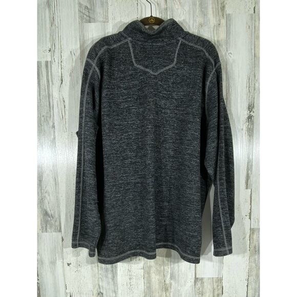 Eddie Bauer Mens Sweater Size 2XL Heathered Charcoal Grey 1/4 Zip - Picture 2 of 7